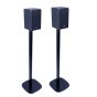 Set of two black Vebos floor stands with Samsung HW-K950