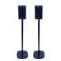 Set of two black Vebos floor stands with Samsung HW-K950 detail view