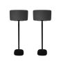 Set of two black Vebos floor stands with Sonos Play 5 Gen 2 detail view