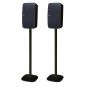 Set of two Vebos floor stands with Sonos Five black - vertical