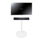 White Vebos TV floor stand for Bose TV Speaker