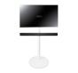 White Vebos TV floor stand for Denon HEOS Home Cinema Soundbar