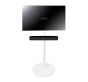 White Vebos TV floor stand for Sonos Beam