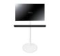 White Vebos TV floor stand for Yamaha Sound Bar