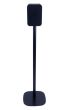 Black Vebos floor stand with Bluesound Pulse Flex