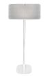 White Vebos floor stand with Bluesound Mini