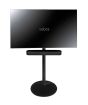 Black Vebos TV floor stand with Sonos Beam