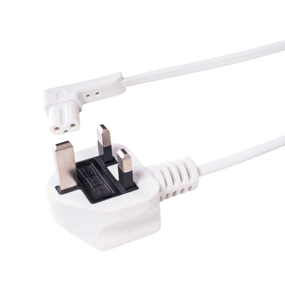 Vebos power cable with right-angled plug for Sonos Play 1 white 8 inch/20 cm UK plug 20 cm