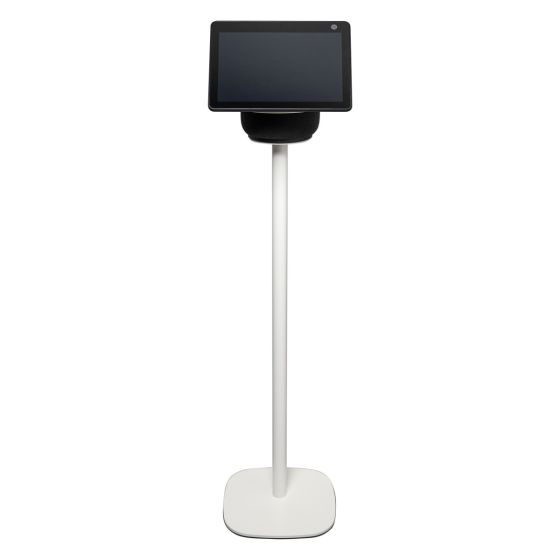 White Vebos floor stand with Amazon Echo Show 10