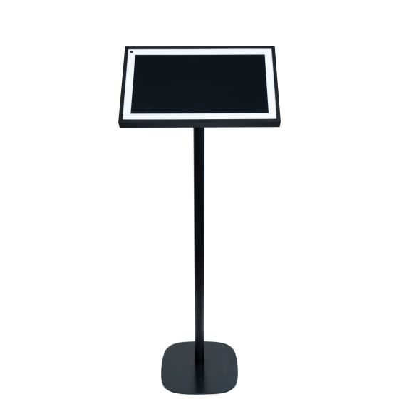 Black Vebos floor stand with Amazon Echo Show 15