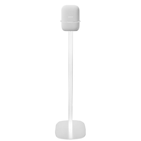 White Vebos floor stand with Google Nest Audio