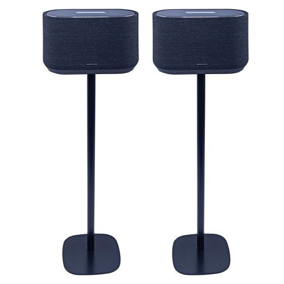 Set of two black Vebos floor stands with Harman Kardon Citation 300