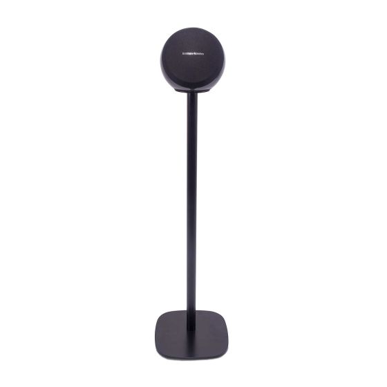 Black Vebos floor stand with Harman Kardon Omni 10