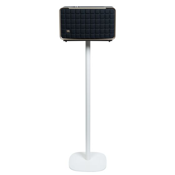White Vebos floor stand with JBL Authentics 300