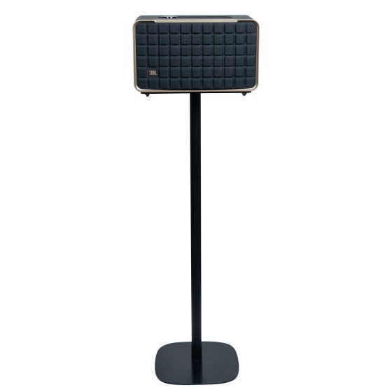 Black Vebos floor stand with JBL Authentics 300