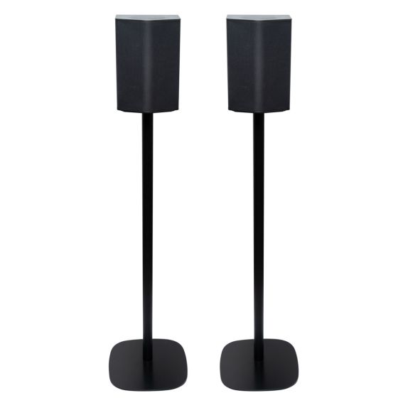 Set of two black Vebos floor stands with LG DS95QR