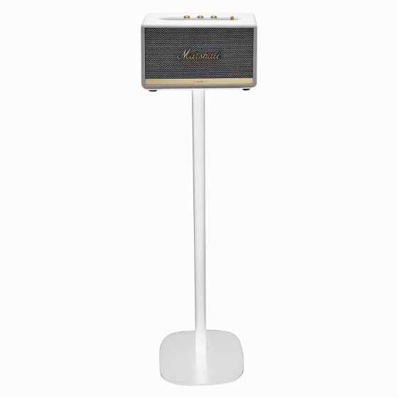 White Vebos floor stand with Marshall Acton