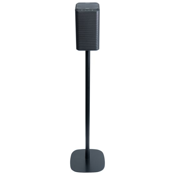 Black Vebos floor stand with Philips Fidelio TAFS1