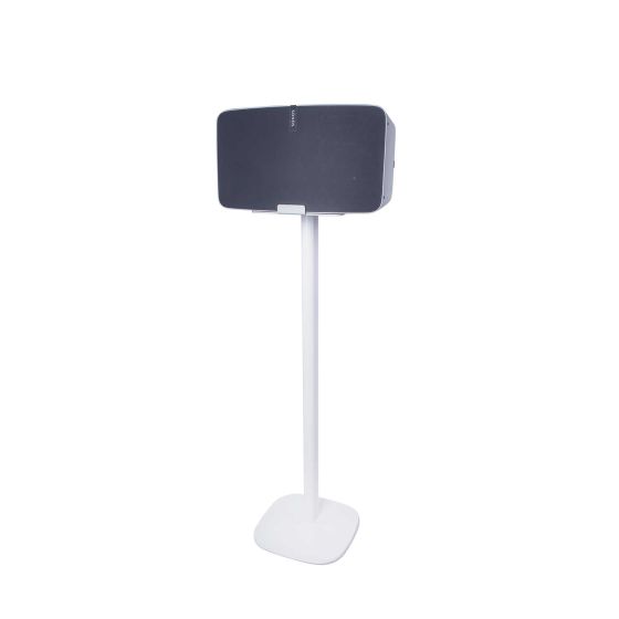 White Vebos floor stand for Sonos Five in front view