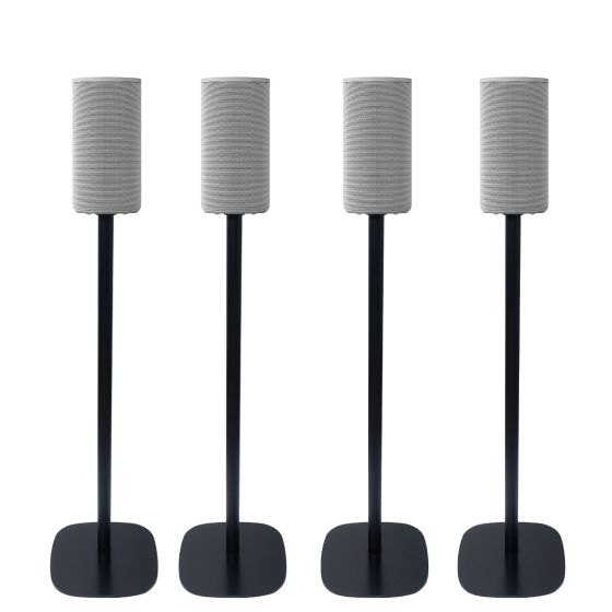Set of two Vebos floor stands with Sony HT-A9 black (4 pieces)