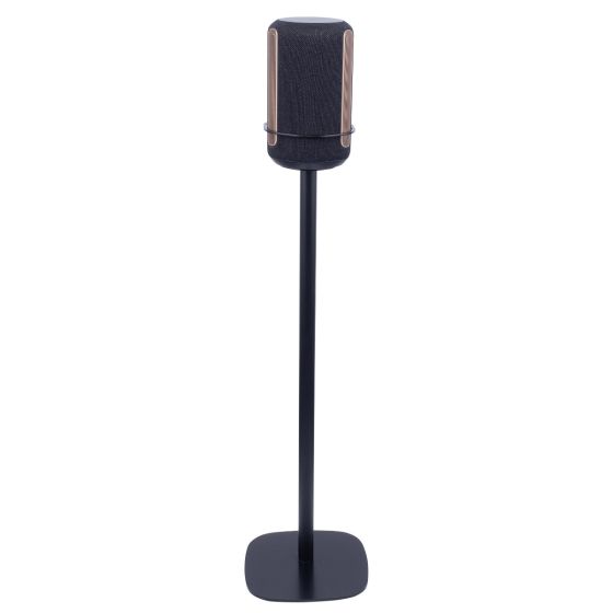 Black Vebos floor stand with Sony SRS-RA3000