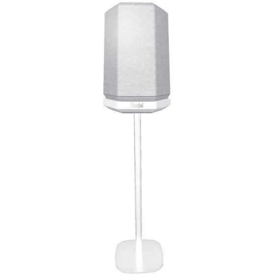 White Vebos floor stand with Teufel Holist M