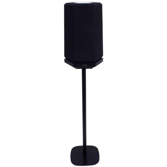 Black Vebos floor stand with Teufel Holist M