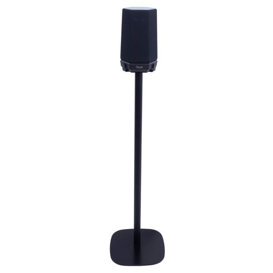 Black Vebos floor stand with Teufel Holist S