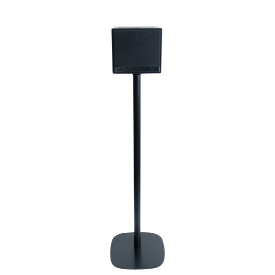 Black Vebos floor stand with Teufel One S