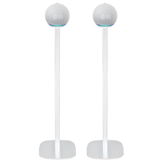 White Vebos floor stand with Amazon Echo 4th gen