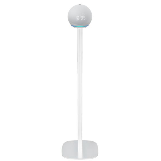 White Vebos floor stand for Amazon Echo 4th gen