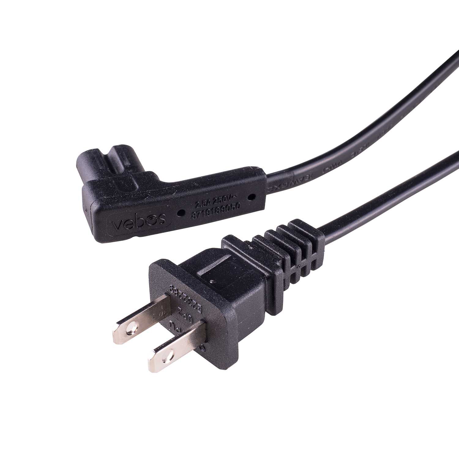 Power cable Sonos One SL black 8 inch/20 cm US plug