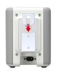 White Vebos portable wall mount for Yamaha MusicCast WX 010