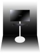White Vebos TV floor stand for Bose TV Speaker extra view