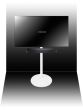 White Vebos TV floor stand for Bose TV Speaker extra view 2