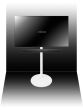 White Vebos TV floor stand for Denon HEOS Home Cinema Soundbar detail view