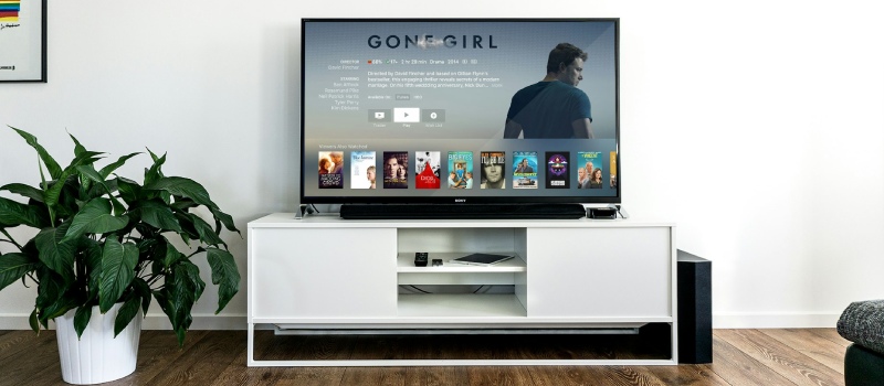 And that's why you want a soundbar Television on a television cabinet including soundbar.
